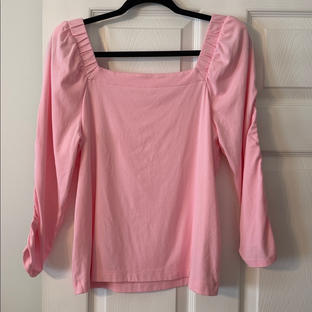 Lilly Pulitzer Light Pink Blouse size XL excellent condition length 24” bust 36 - Picture 3 of 8